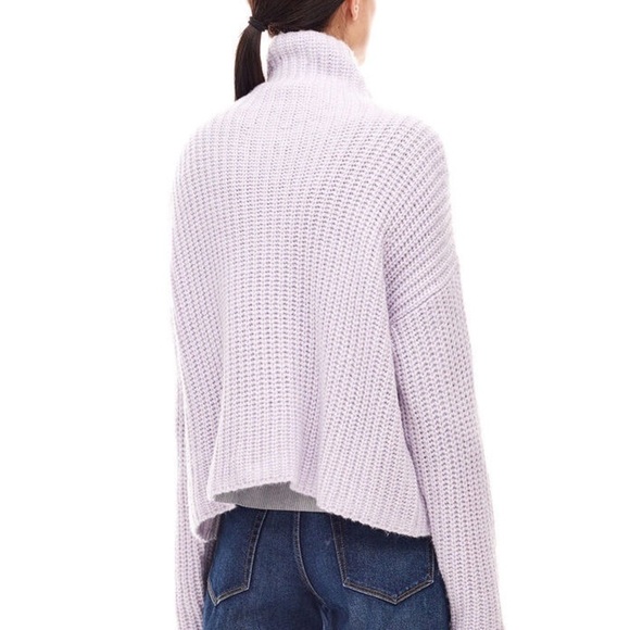 LA VIE x REBECCA TAYLOR Ribbed Turtleneck Chunk Knit Pullover Sweater - Picture 2 of 10